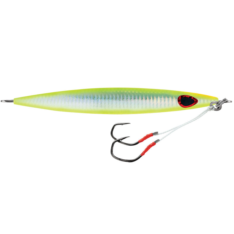 Load image into Gallery viewer, Williamson Kensaki 280 Jig - 7.25&quot; - 9-7/8oz - UV Chartreuse Glow Zebra [KSJ280UVCGZ]
