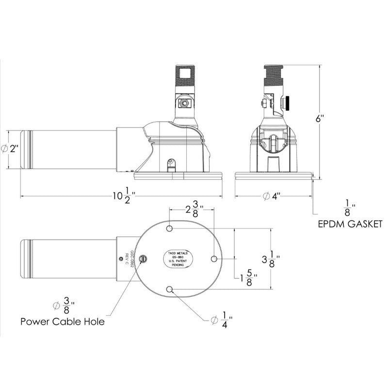 Load image into Gallery viewer, TACO Grand Slam 860 Electric VHF Antenna Mount [GS-860]
