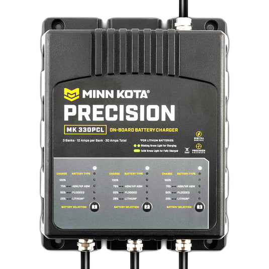 Minn Kota On-Board Precision Charger MK-330 PCL 3 Bank x 10 AMP LI Optimized Charger [1833301]